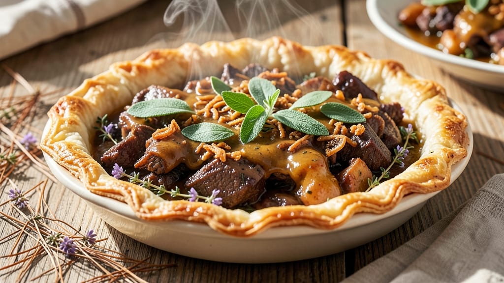 American Indian Meat Pie Recipe: Savory Gravy and Flaky Lattice Over Tender Meat