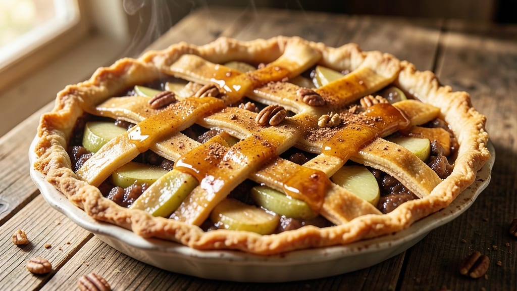 Apple Amber Pie Recipe: Caramelized Rum and Spice Filling Magic
