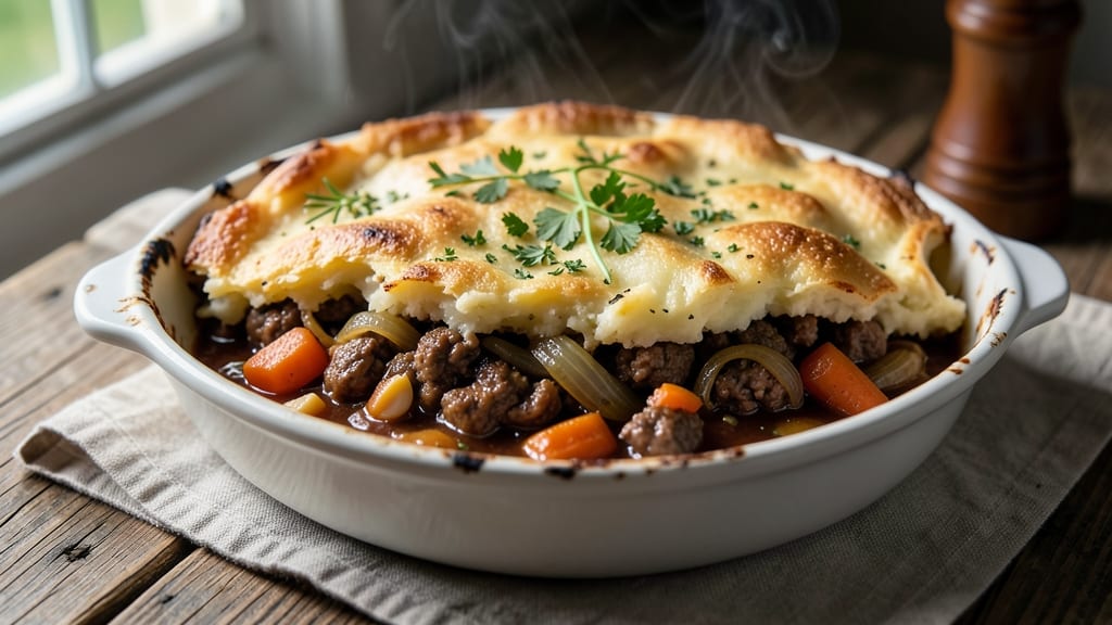 Shepherd's Pie Recipe Food and Wine: Mashed Potato Crust Over Savory Meat Gravy