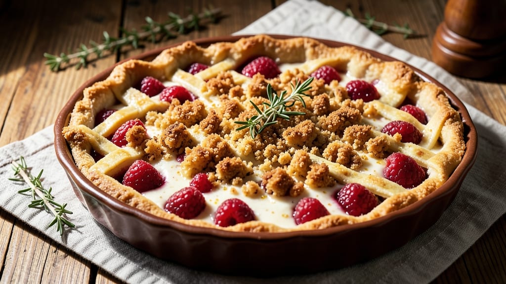 Raspberry Cream Crumble Pie Recipe: Juicy Berries and Buttery Crunch in One Bite