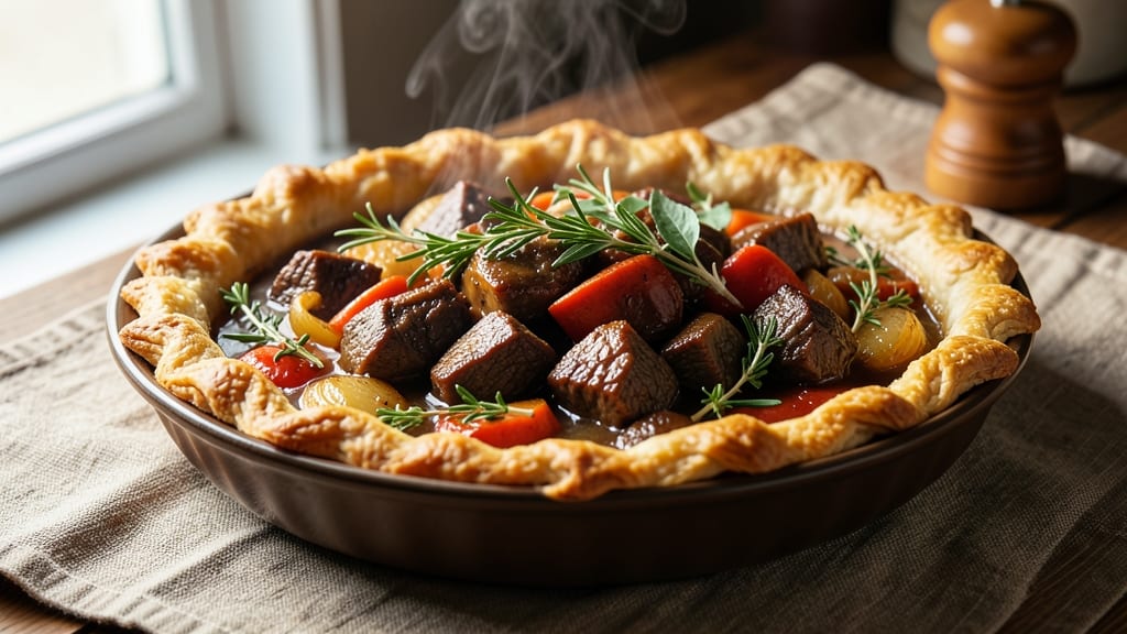 Slow Cooked Beef Pie Recipe: Deep-Rich Gravy and Flaky Pastry Bliss