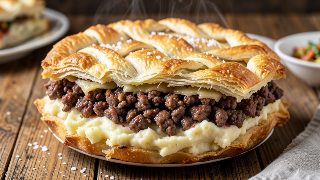 AGP Hamburger Pie Recipe: Savory Meat and Potato Layers in Flaky Pastry