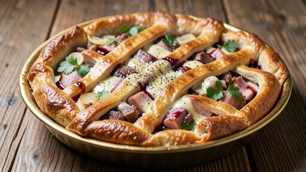 Pork and Chicken Meat Pie Recipe: Flaky Crust, Savory Gravy, One-Pan Wonder