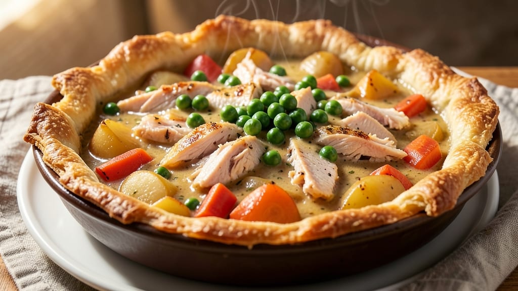 Southern Style Chicken Pot Pie Recipe: Flaky Lattice Crust Over Homestyle Gravy