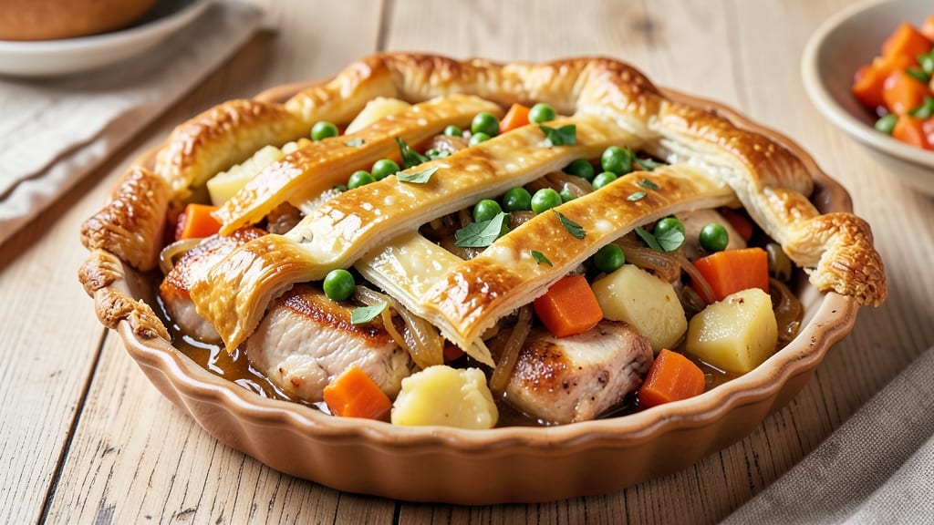 Jamie Oliver's Chicken Pot Pie Recipe: Flaky Lattice Crust Over Savory Gravy Heaven