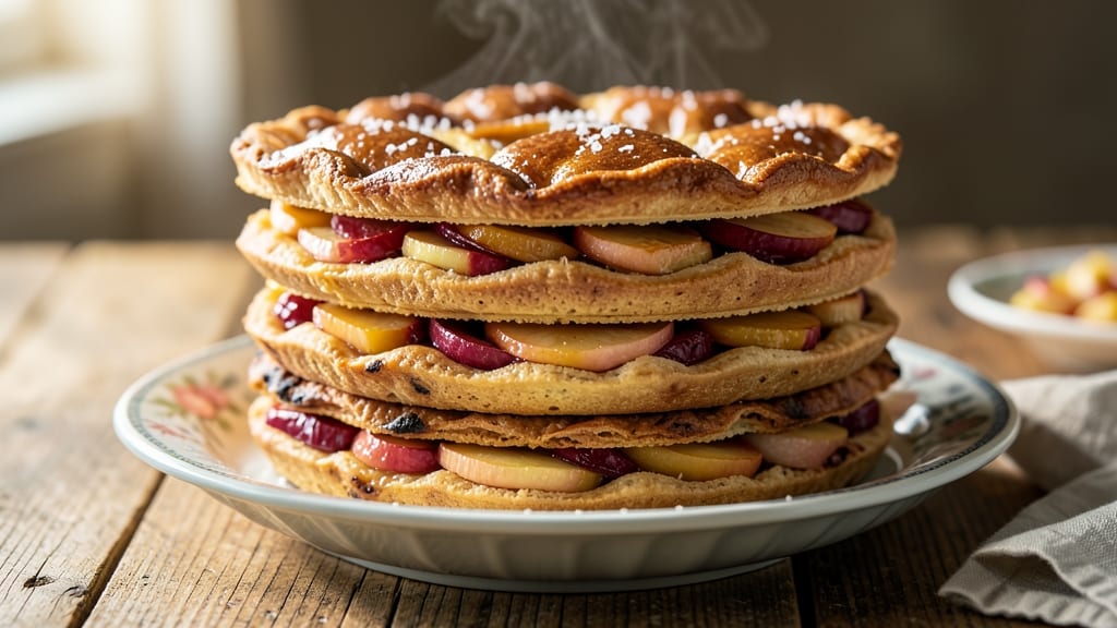 Stacked Apple Pies Recipe: Triple-Layered Crusts With Gooey Fruit Filling