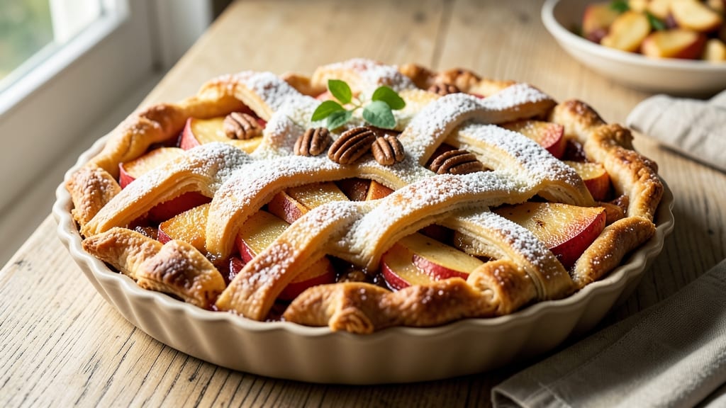 Apple Betty Pie Recipe: Meringue-Kissed Topping With Vanilla Bean Swirls