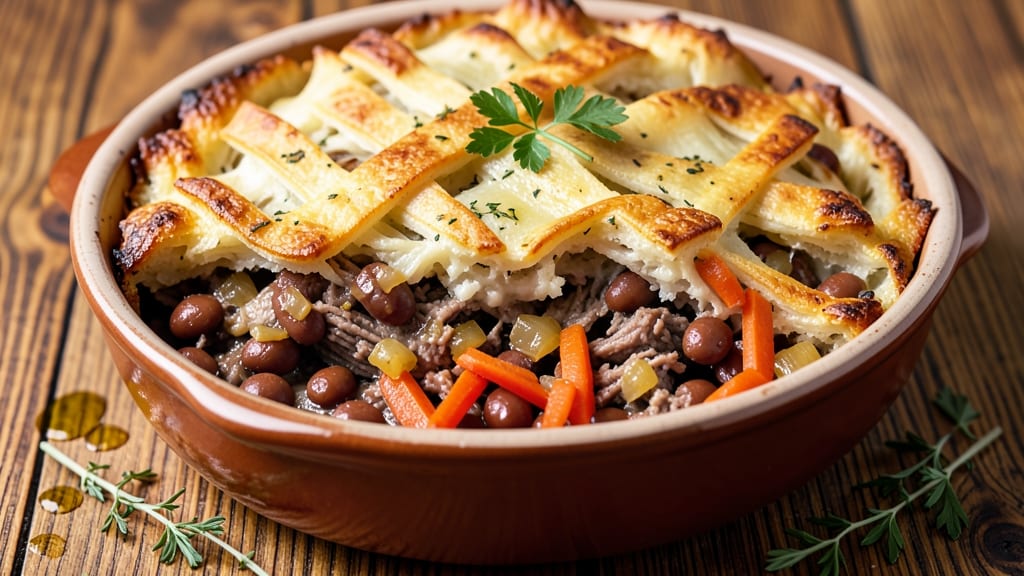 Shepherd's Pie With Baked Beans Recipe: Savory Gravy and Mashed Potato Crust Harmony
