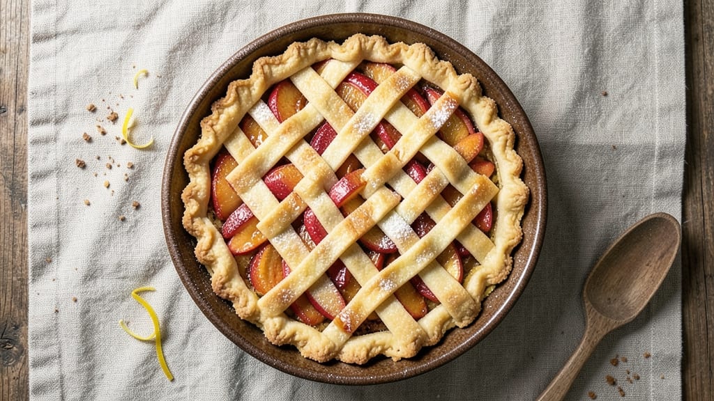 Apple Bar Recipe With Pie Crust: Spiced Apple Filling in Crispy Lattice Crust