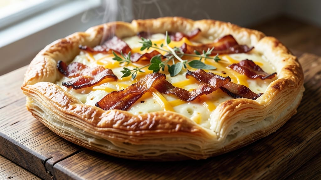 Bacon Egg Pie Recipe Puff Pastry: Crispy Crust With Runny Yolk Magic
