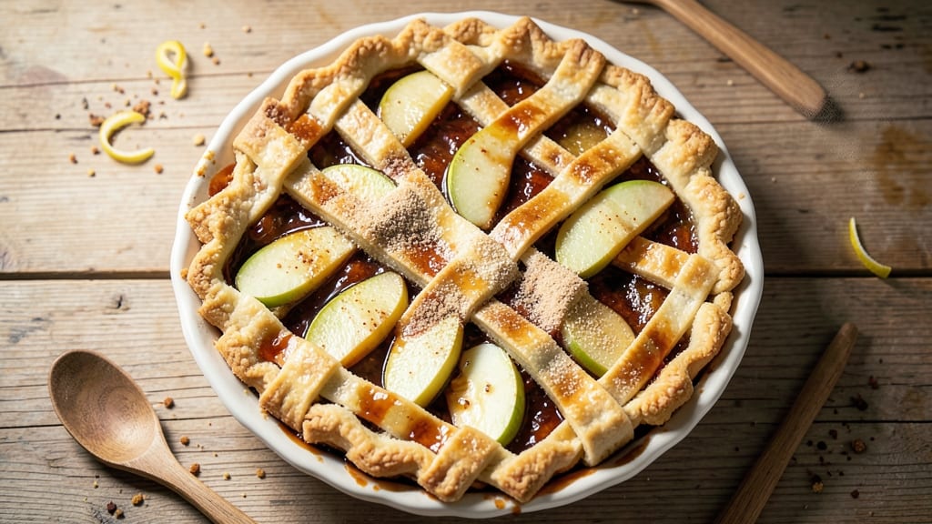 Apple Jack Pie Recipe: Spiced Rum-Infused Filling With Buttery Lattice Crust