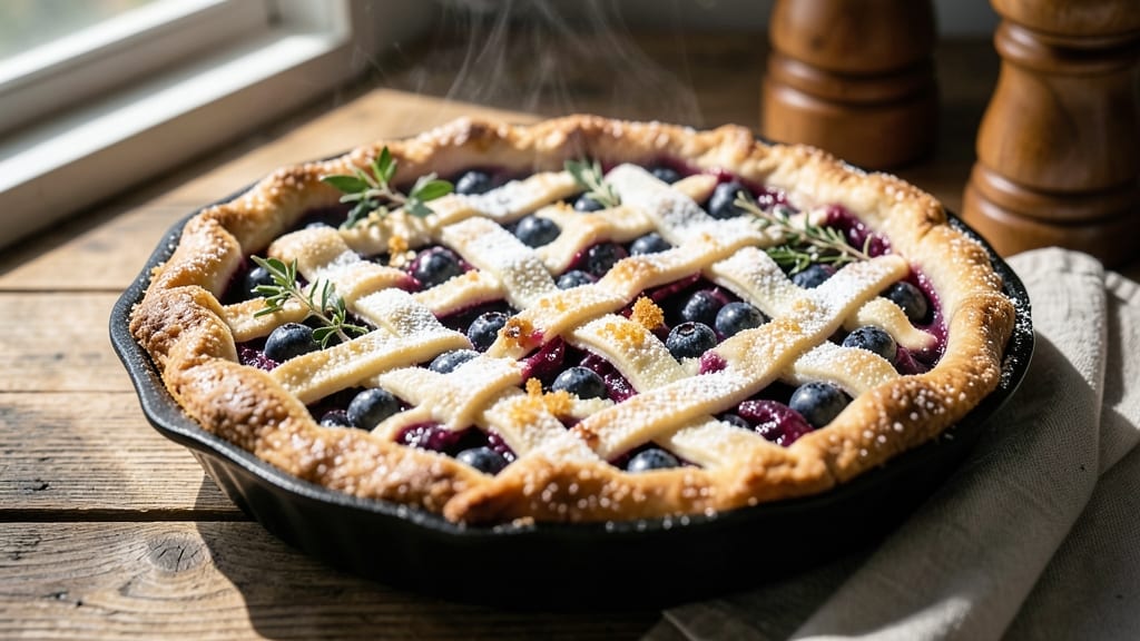 American Blueberry Pie Recipe: Bursting Juicy Berries in Flaky Crust