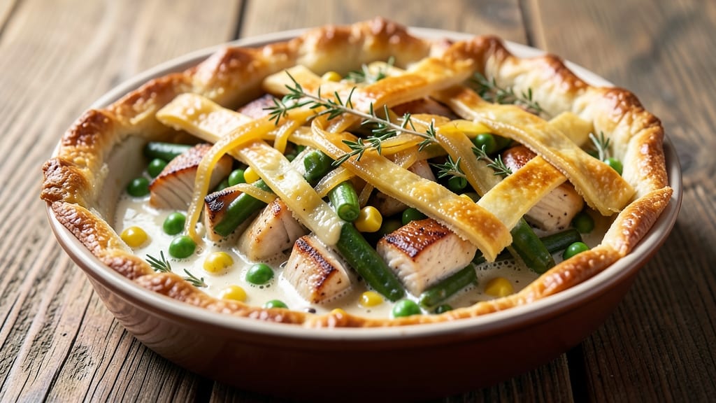 13x9 Chicken Pot Pie Recipe: Foolproof Flaky Lattice Over Savory Filling