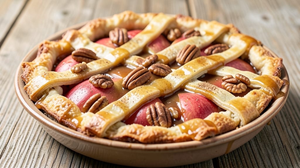 Apple Caramel Nut Pie Recipe: Buttery Crust Meets Gooey Caramelized Apples