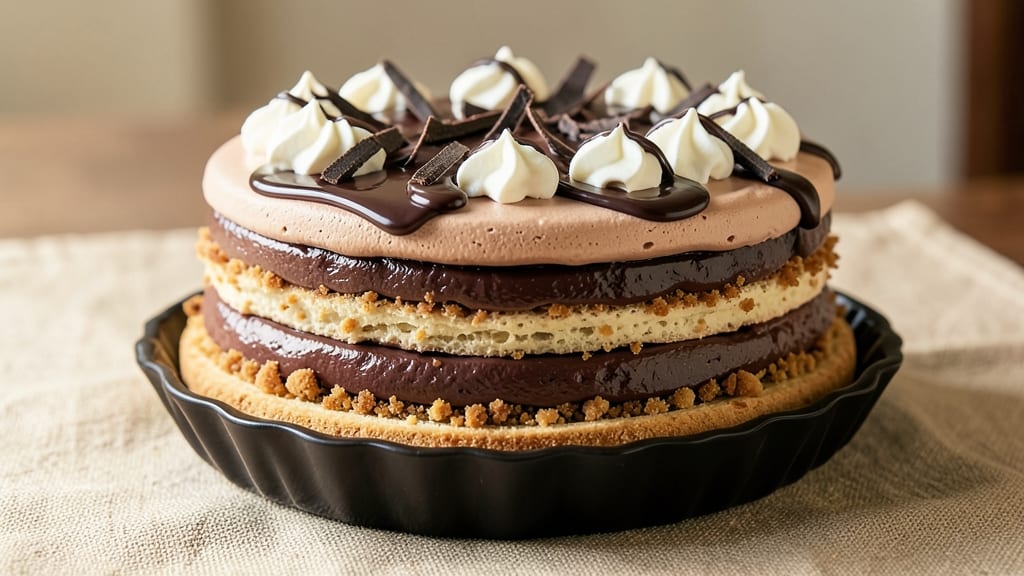 5 Layer Chocolate Pie Recipe: Decadent Layers of Fudge, Pecan, and Cream Cheese Bliss