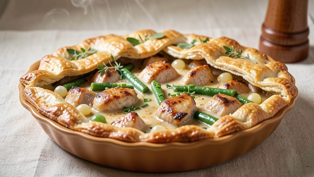 9-Inch Chicken Pot Pie Recipe: Flaky Lattice Crust Locks in Savory Gravy Magic