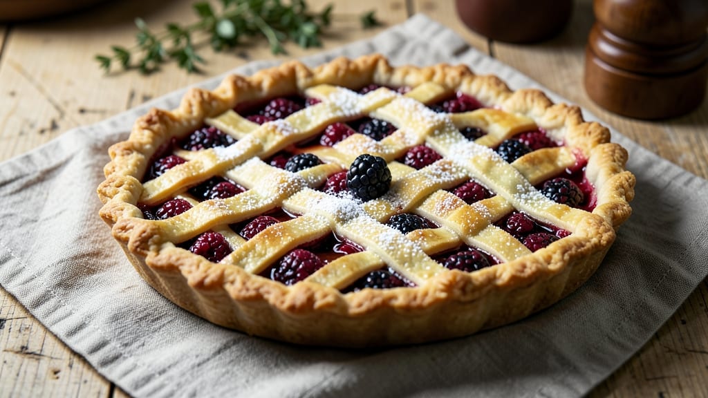 Amish Blackberry Pie Recipe: Homemade Vanilla Bean Swirls and Foil-Sealed Crust