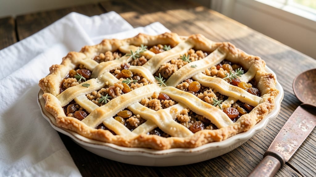 Amish Raisin Pie Recipe: Warm Spiced Filling With Crunchy Oat Topping