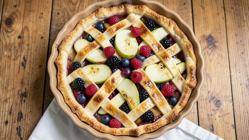 Apple and Mixed Berry Pie Recipe: Tart-Sweet Balance With Buttery Lattice Crust