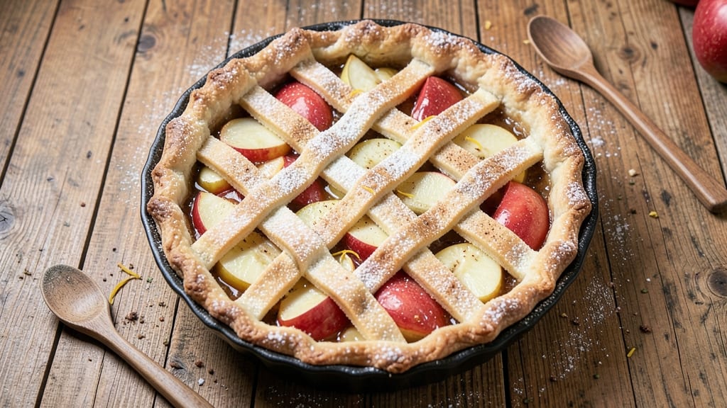 10 Apple Pie Recipe: Spiced Filling in Flaky Lattice Crust