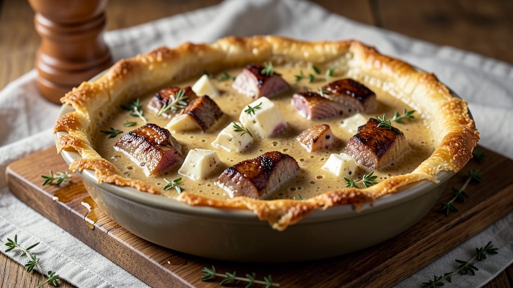 Pork and Stilton Pie Recipe: Savory Cheese and Meat Harmony in Flaky Crust