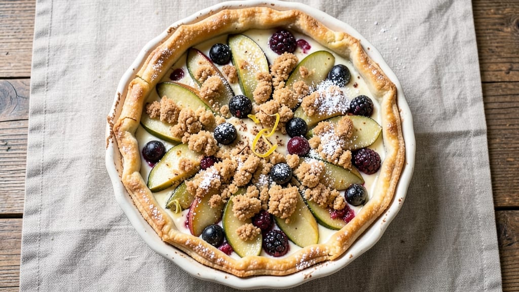 Apple Mountain Berry Crumb Pie Recipe: Foil-Sealed Crust Keeps Golden While Fillings Melt