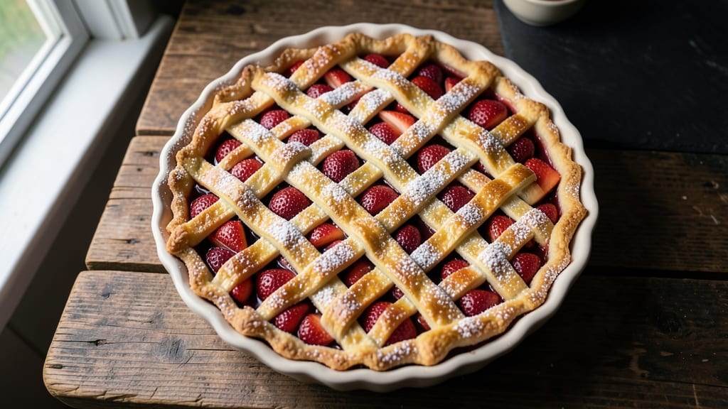 Amish Strawberry Pie Recipe: Homestyle Lattice Crust With Juicy Fruit Filling