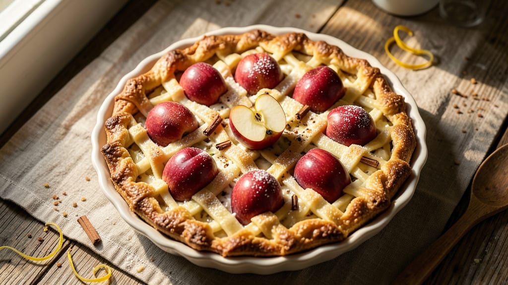 Apple of Her Eye Pie Recipe: Vanilla-Infused Cream Cheese Centerpiece