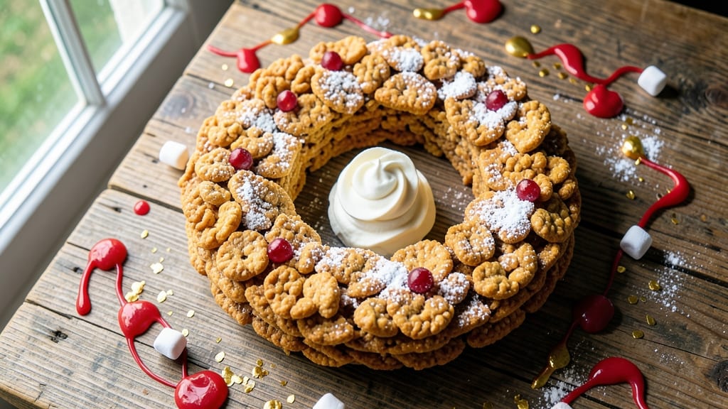 Rice Krispie Treat Wreath Recipe: Festive Holiday Centerpiece in 30 Minutes