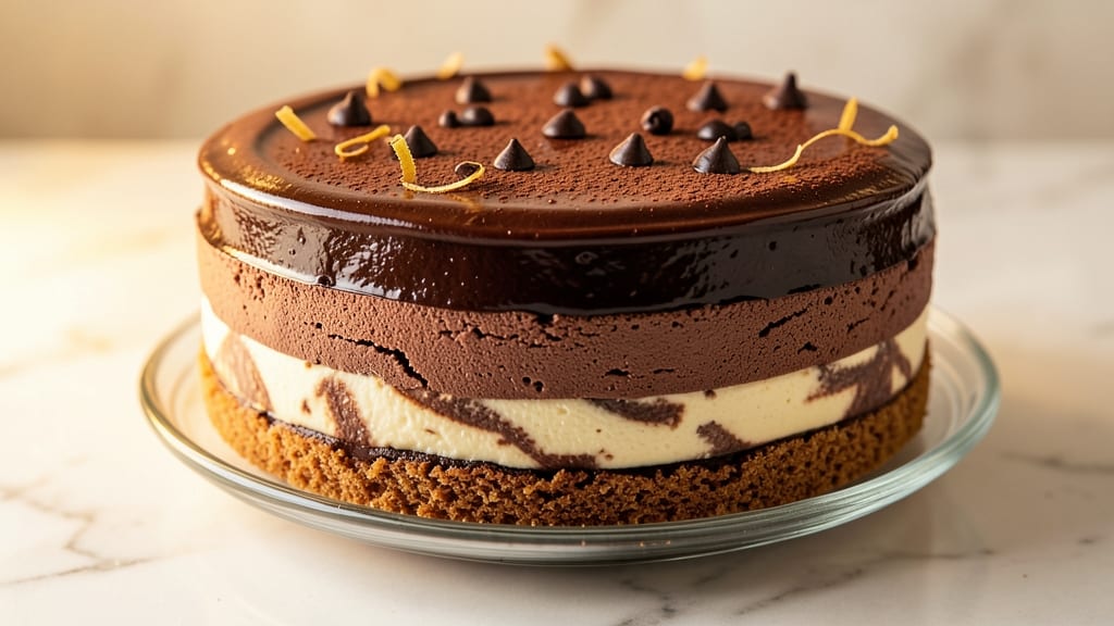 4 Layer Chocolate Pie Recipe: Velvety Ganache, Crunchy Cookies, and Creamy Mousse Layers