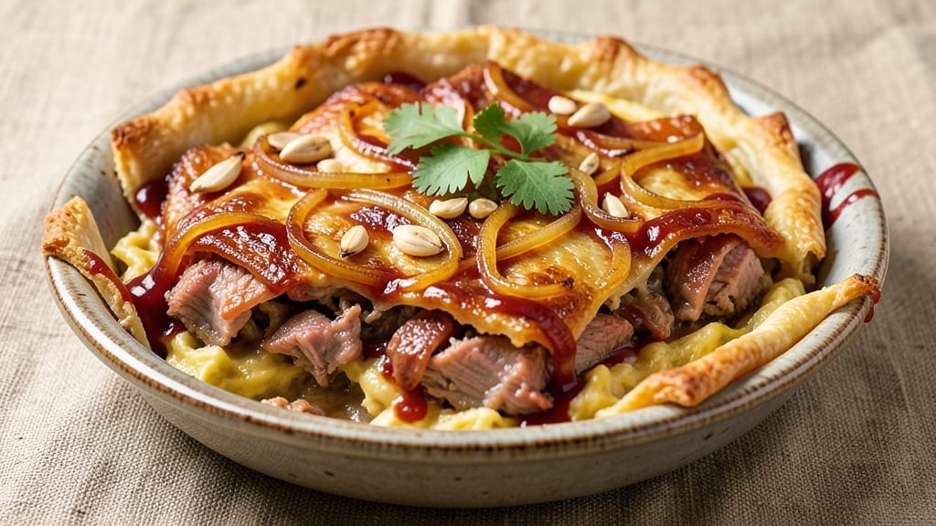 Pork Tamale Pie Recipe: Smoky-Spiced Filling in Flaky Lattice Crust