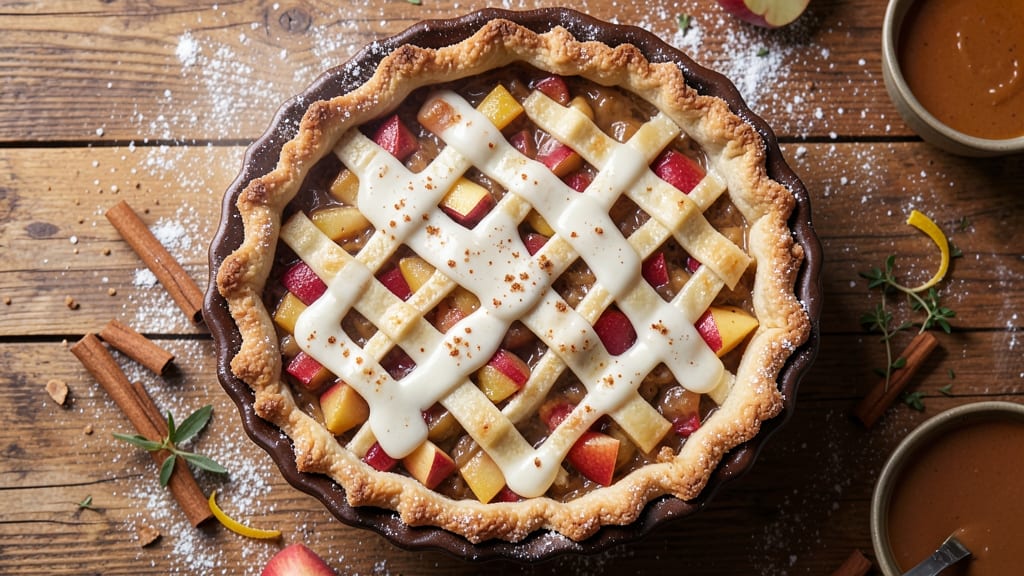 Amish Sour Cream Apple Pie Recipe: Buttery Lattice Crust With Caramelized Apple Filling