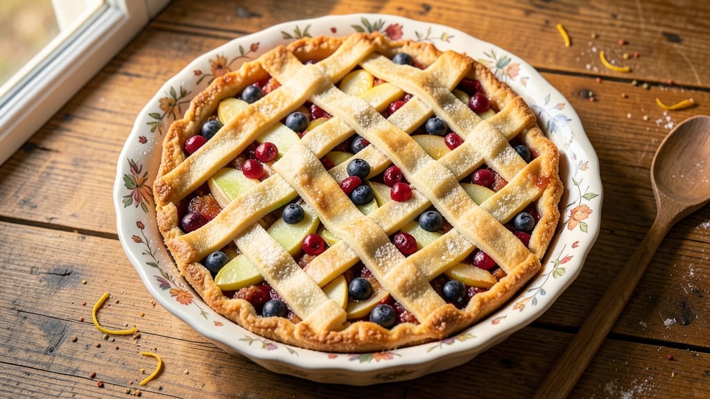 Apple Blueberry Cranberry Pie Recipe: Tart-Sweet Fruit Trio in One Crisp Crust
