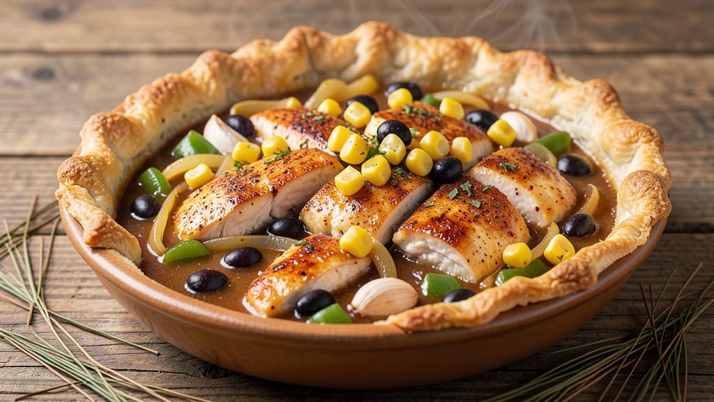 Southwestern Pot Pie Recipe: Smoky Chili-Corn Crust Over Hearty Vegetable Filling