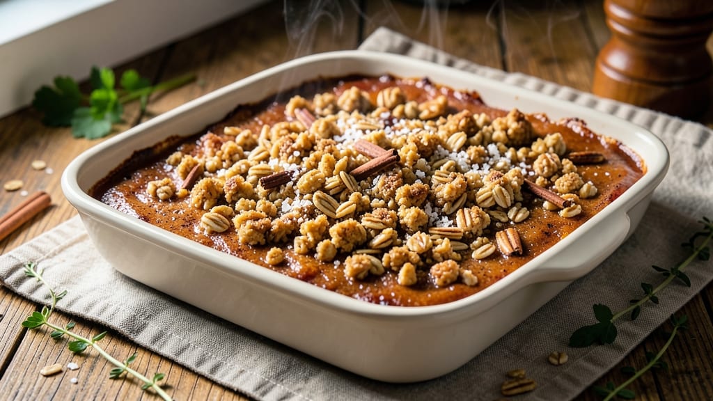 Apple Crisp Recipe With Oats And Canned Apple Pie Filling: Spiced Topping That Crunches Over Foil-Sealed Warmth