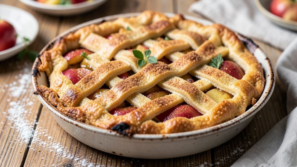 Pippin Apples Pie Recipe: Buttery Lattice Crust With Spiced Fruit Filling