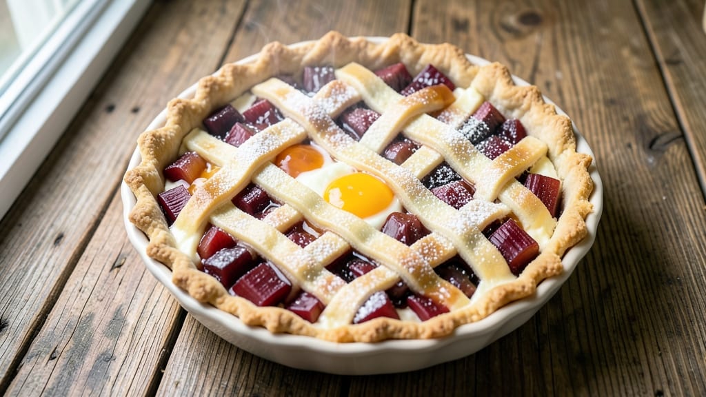 Rhubarb Pie With Eggs Recipe: Tangy-Sour Filling That Stays Perfectly Firm