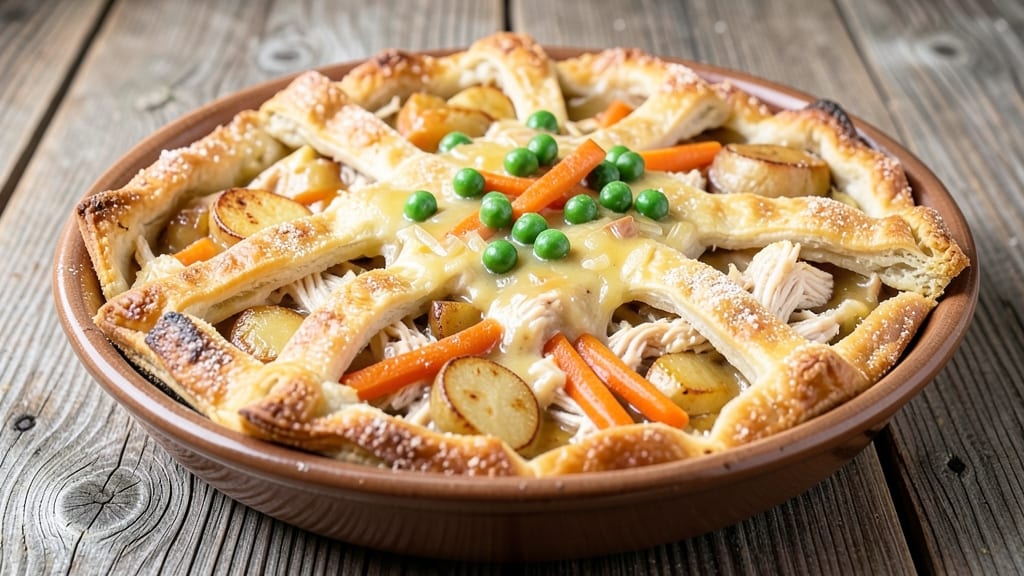 Pioneer Chicken Pot Pie Recipe: Golden Lattice Crust Over Creamy Gravy Heaven