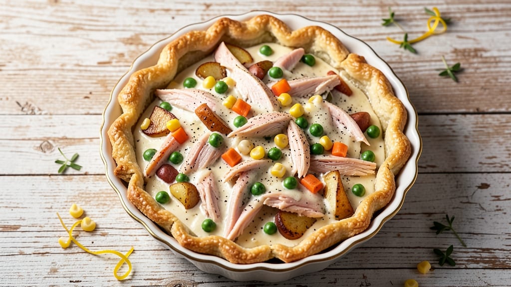 Chicken Pot Pie Recipe Using Campbell's Cream of Chicken Soup: Mashed Potato Crust Over Savory Gravy Bliss