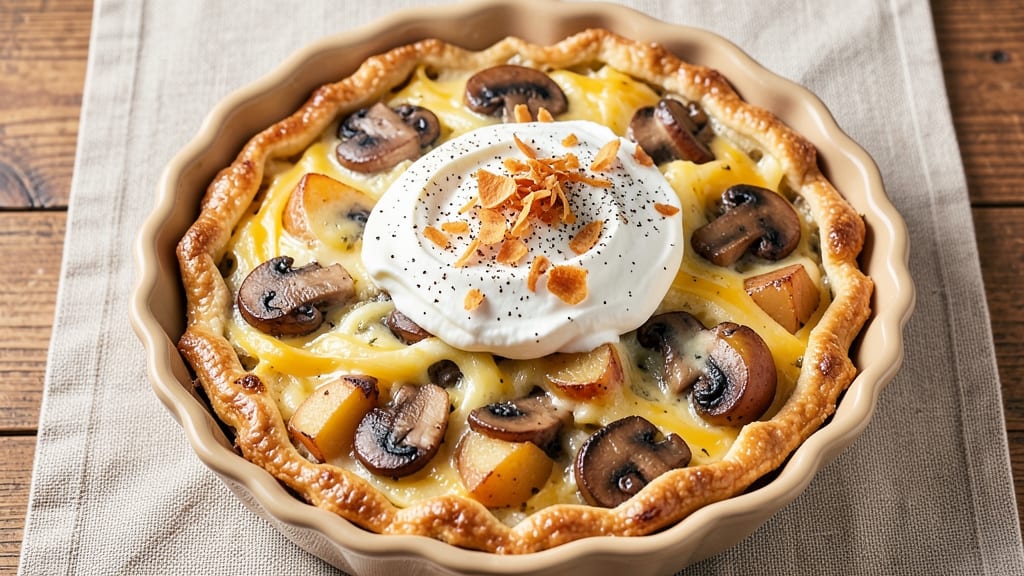 Potato, Cheese, and Mushroom Pie Recipe: Savory Rustic Crust With Earthy Filling