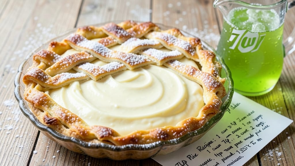 7Up Pie Recipe: Tangy-Lime Cream Cheese Filling in Buttery Crust
