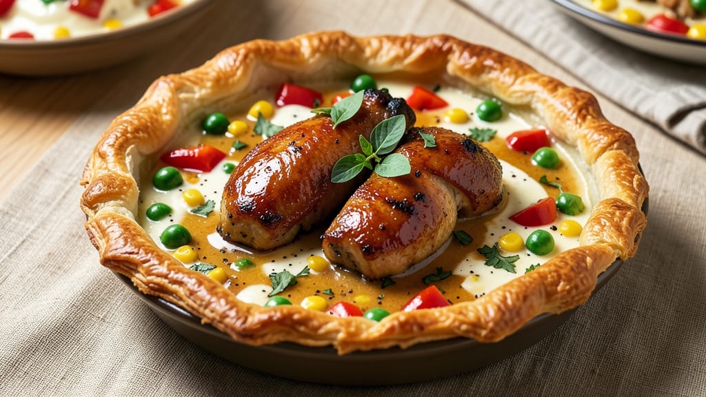 Single Chicken Pot Pie Recipe: Crispy Top, Savory Gravy Magic