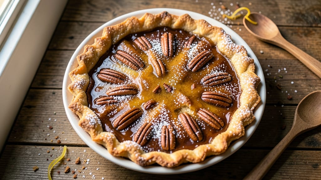 Anna Olson's Pecan Pie Recipe: Nutty Crunch and Foil-Sealed Vanilla Bliss