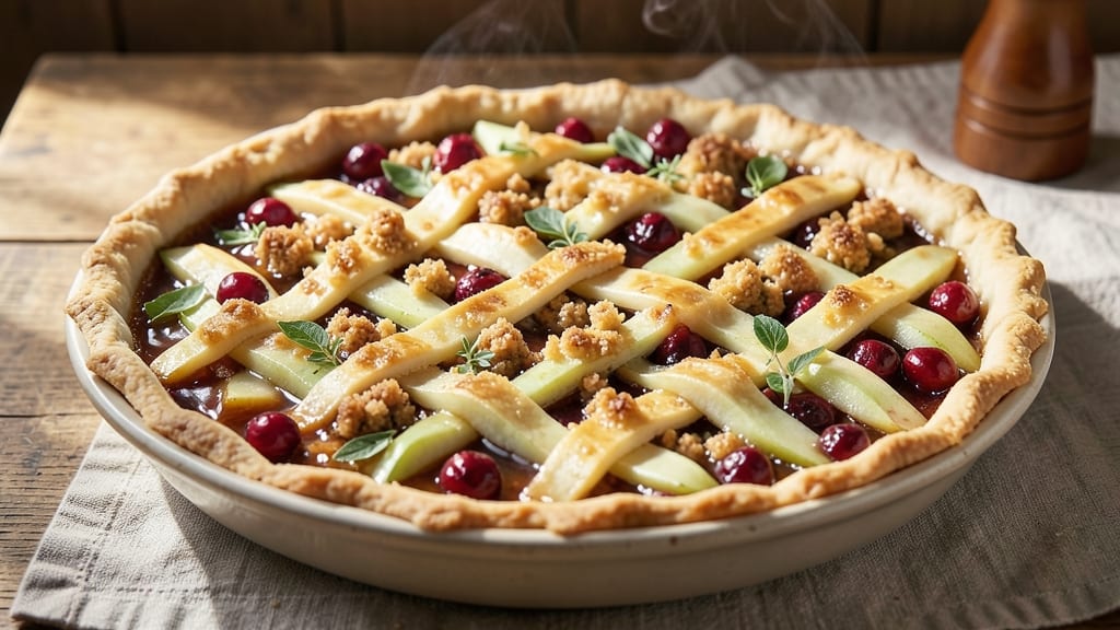 Apple Cranberry Crumb Pie Recipe: Tart-Sweet Filling With Buttery Crunch Topping
