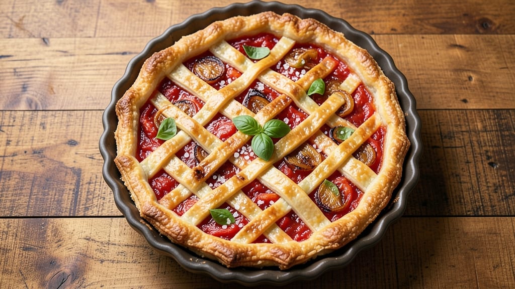 4th of May Tomato Pie Recipe: Rustic Italian Filling in Buttery Crust