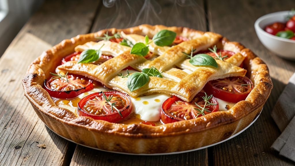 Roasted Tomato Pie Recipe: Smoky Roasted Tomato Filling in Flaky Crust