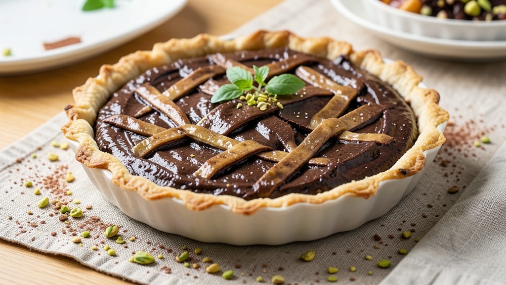 2 Ingredient Chocolate Pie Recipe: Rich Fudgy Crust and Creamy Center
