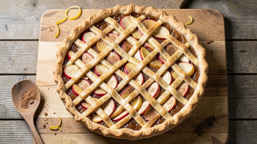 12-Inch Apple Pie Recipe: Homestyle Crust With Spiced Filling