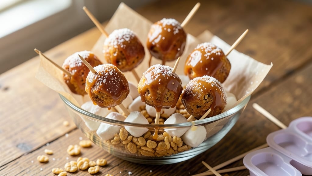 Rice Krispie Treat Pops Recipe: Marshmallow-Stuffed Crunch in 3 Handheld Bites