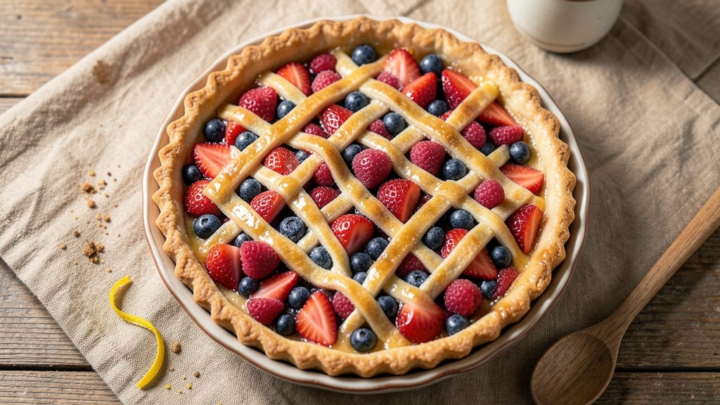 All Berry Pie Recipe: Mixed Berry Medley in Flaky Lattice Crust